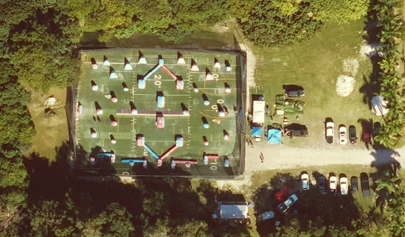 Aerial view of the training campus